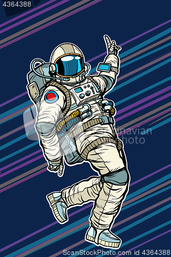 Image of Astronaut dancing disco funny