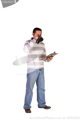 Image of Casual Businessman With a Clipboard