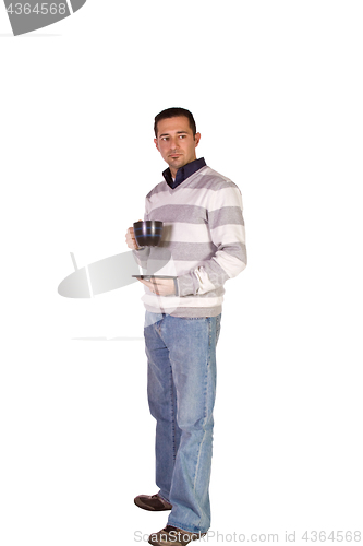 Image of Casual Businessman Drinking Coffee