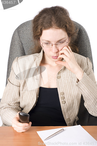 Image of The business woman with phone II