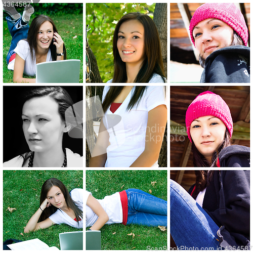 Image of Beautiful Teenager Collage