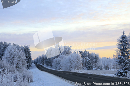 Image of Highway at Winter Dusk