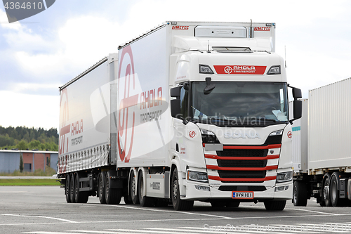 Image of Next Generation Scania R Parked on Truck Stop