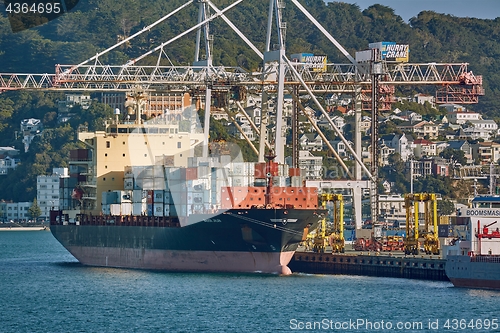 Image of Container Ship in Port