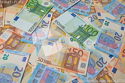 Image of Euro Banknotes Background