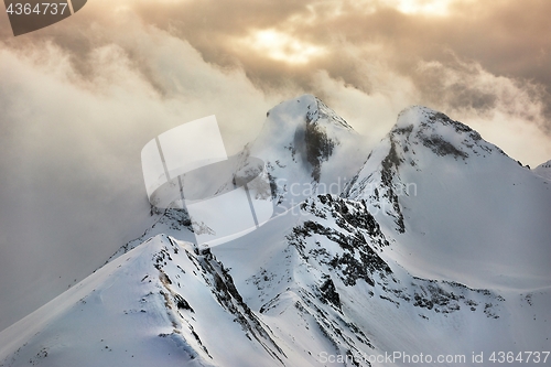 Image of Mountains with clouds