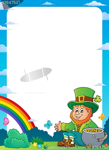 Image of Sitting leprechaun theme frame 1