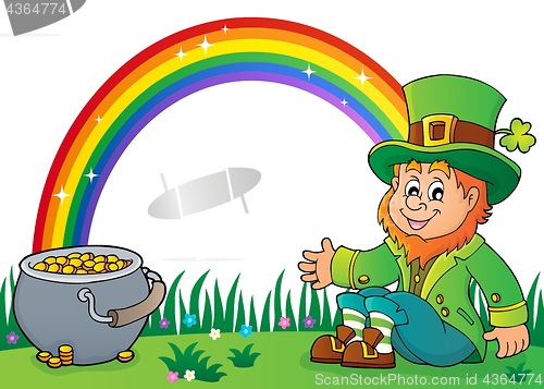 Image of Sitting leprechaun theme image 2