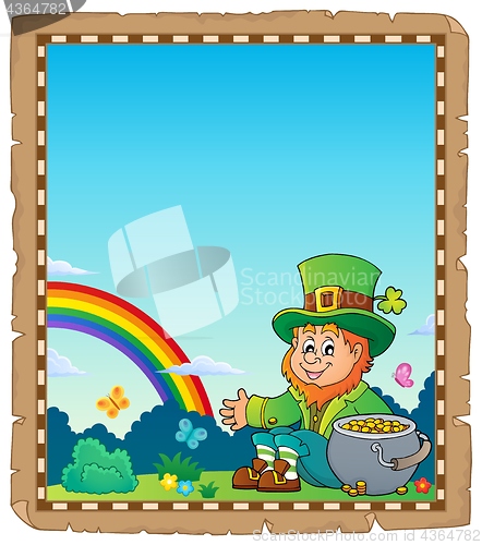 Image of Sitting leprechaun theme parchment 1