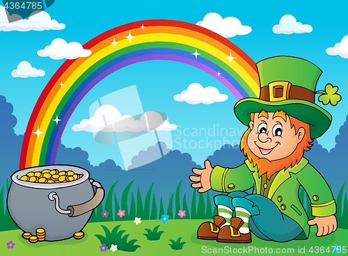 Image of Sitting leprechaun theme image 3