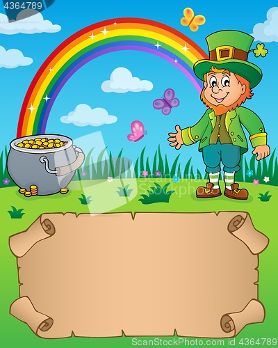 Image of Small parchment with leprechaun theme 1