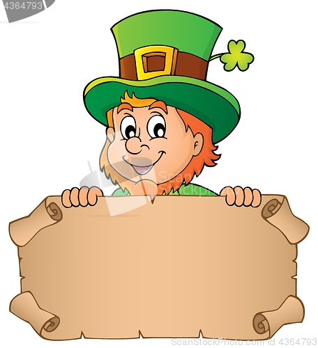 Image of Leprechaun holding parchment image 1