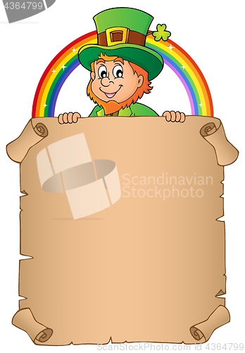 Image of Leprechaun holding parchment image 2