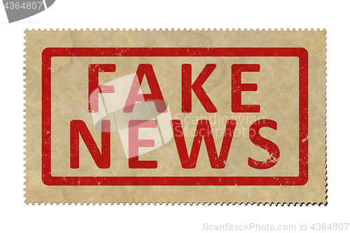 Image of stamp fake news