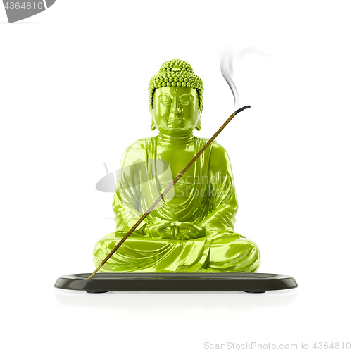 Image of Buddha with a incense stick