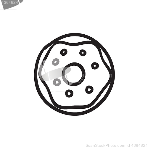 Image of Doughnut sketch icon.