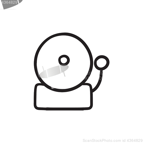 Image of Fire alarm sketch icon.