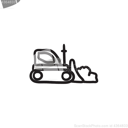 Image of Bulldozer sketch icon.