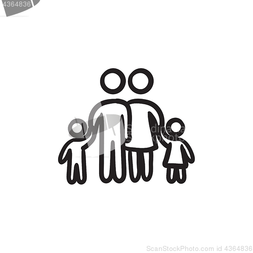 Image of Family sketch icon.