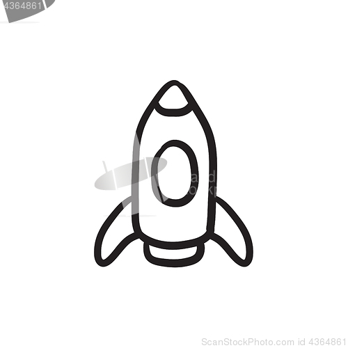 Image of Rocket sketch icon.