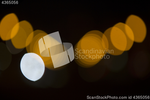 Image of Colorful bokeh on black background