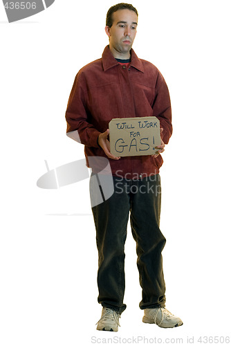Image of Man Holding Sign