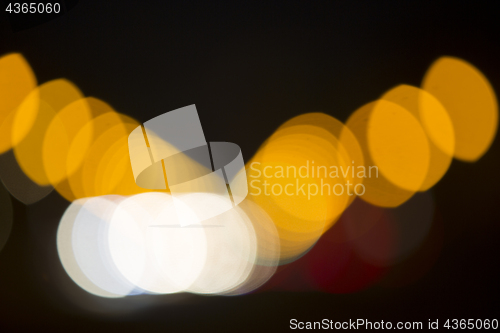 Image of Colorful bokeh on black background