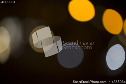 Image of Colorful bokeh on black background