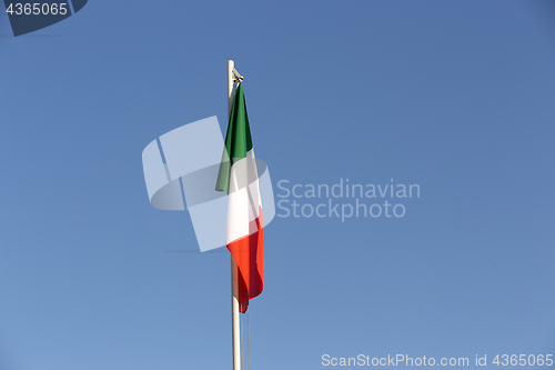 Image of National flag of Italy on a flagpole