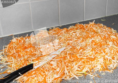 Image of Homemade sauerkraut preparation