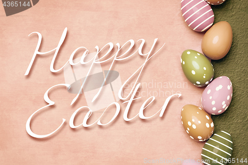 Image of a beautiful colored eggs easter background