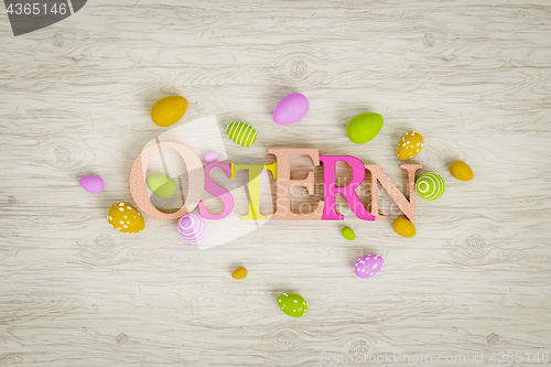 Image of the word easter in german language