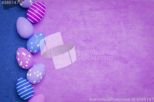 Image of a beautiful colored eggs easter background