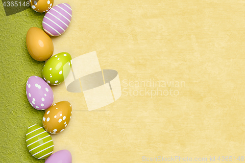 Image of a beautiful colored eggs easter background