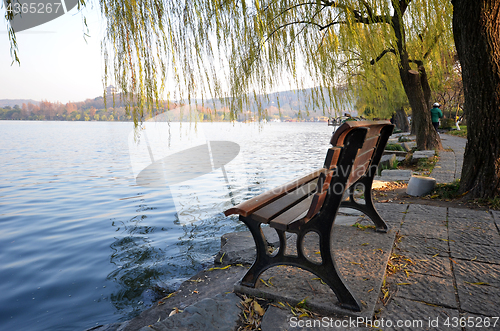 Image of Landscape of West lake in Hangzhou, China