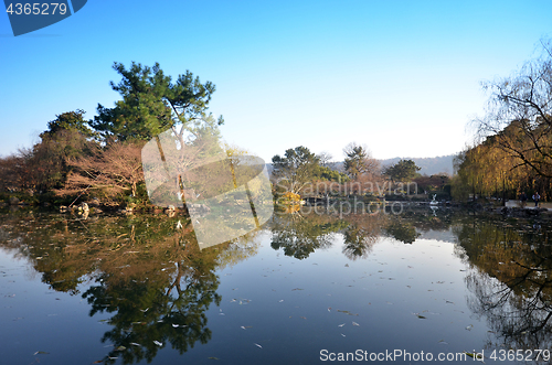 Image of Landscape of West lake in Hangzhou, China