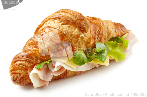 Image of croissant sandwich with ham