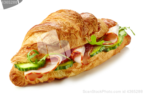 Image of croissant sandwich with ham