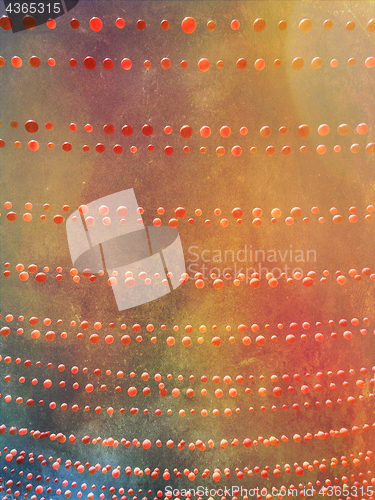 Image of Grunge image of multicolored sky decorated with red balls