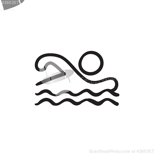 Image of Swimmer sketch icon.