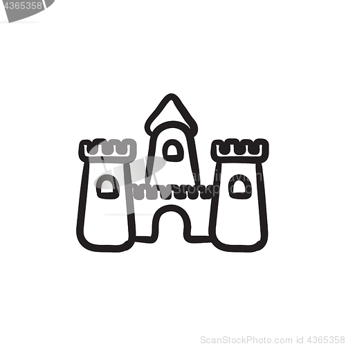 Image of Sandcastle sketch icon.