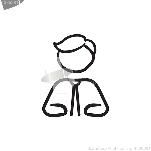 Image of Businessman sketch icon.