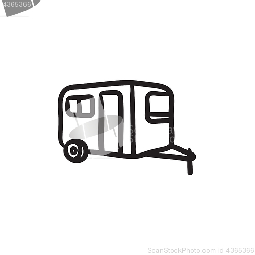Image of Caravan sketch icon.