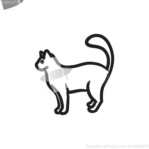 Image of Cat sketch icon.