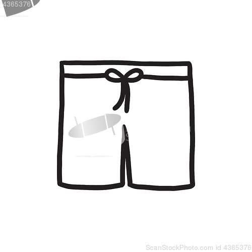 Image of Swimming trunks sketch icon.