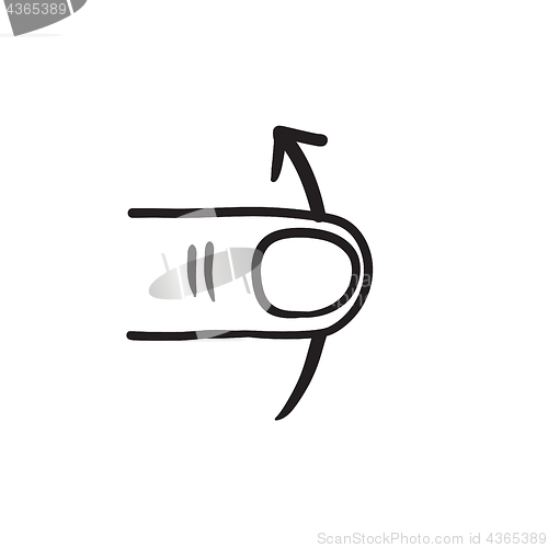 Image of Touch screen gesture sketch icon.