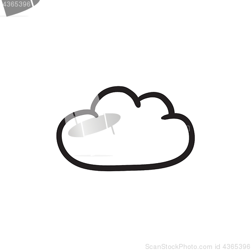 Image of Cloud computing sketch icon.