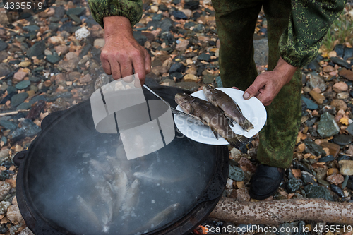 Image of delicious fresh-soup from fish