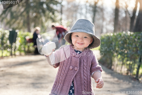 Image of The first steps of the kid in the big world.