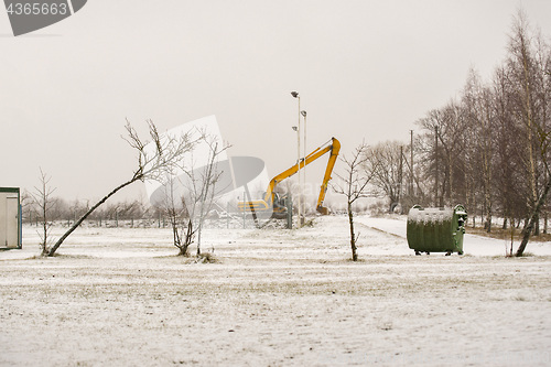 Image of construction site in winter